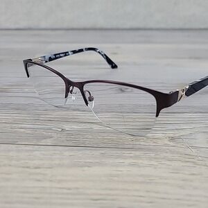 Kay Unger New York Eyeglasses K180 BRN Frames Only 53-17-135mm Half‎ Rim